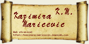 Kazimira Marićević vizit kartica
